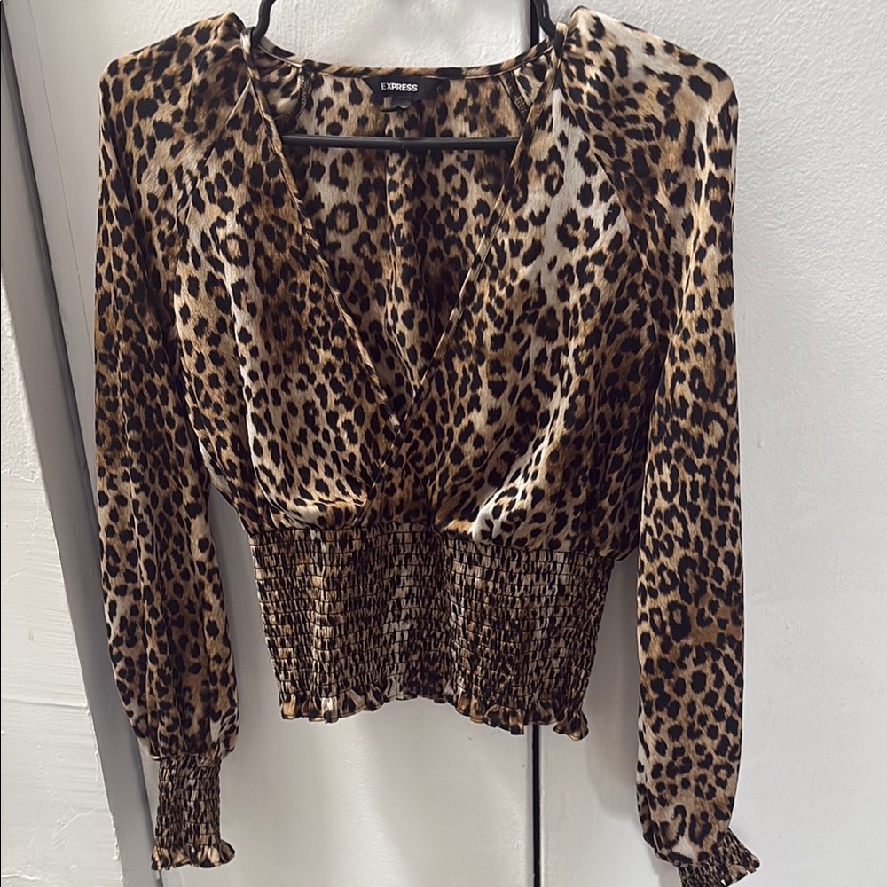 L'Agence Leopard Print Women's Top